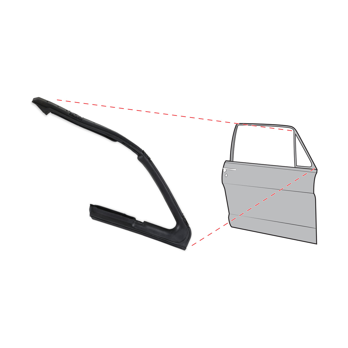 Scott Drake Mustang Vent Window Seal, Passenger Side - C5ZZ-6521448-B