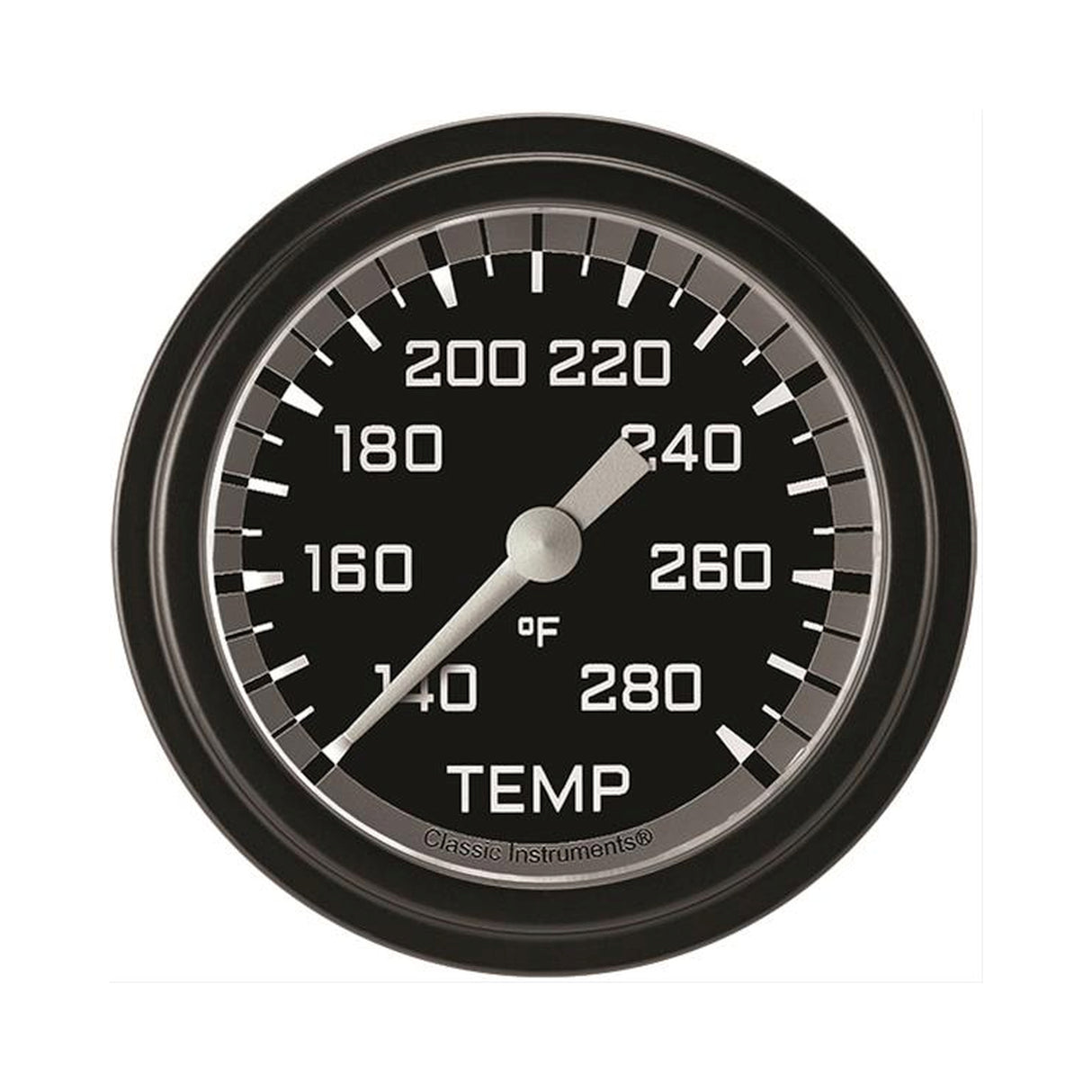 Classic Instruments AutoCross Gray 2 5/8" Full Sweep Water Temperature Gauge - AX326GBLF-04