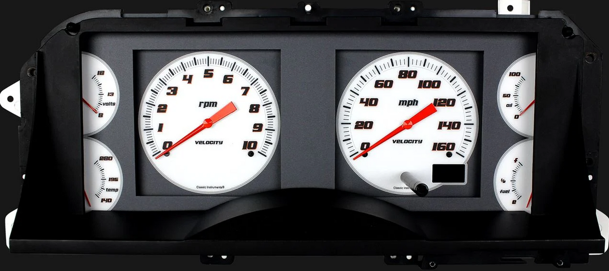 Classic Instruments 87-89 FOX BODY MUSTANG VELOCITY WHITE - MU87DVSW