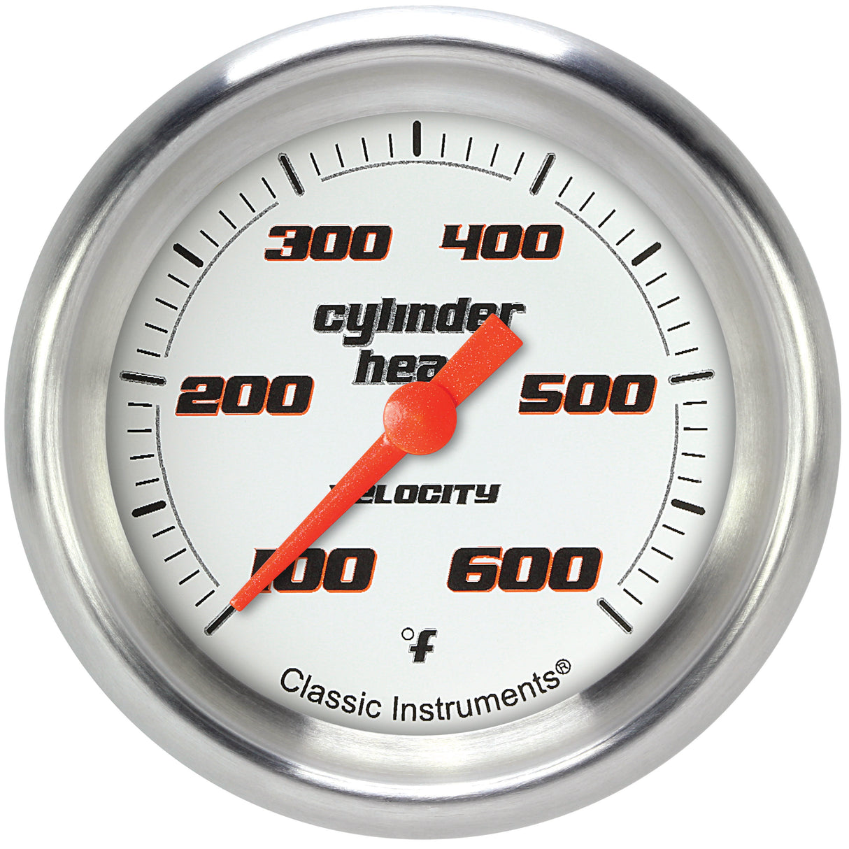 Classic Instruments Velocity White 2-5/8" Cylinder Head Tempature Gauge - VS397WAPF