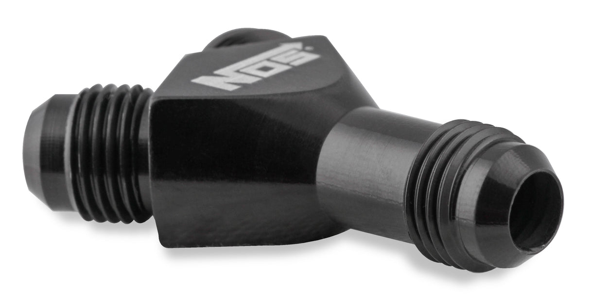 NOS -6AN Forged Y-Block Adapter-Black - 17835BNOS