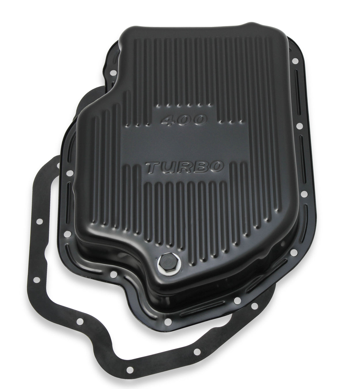 Mr Gasket Transmission Oil Pan - Black Steel - 9786BMRG