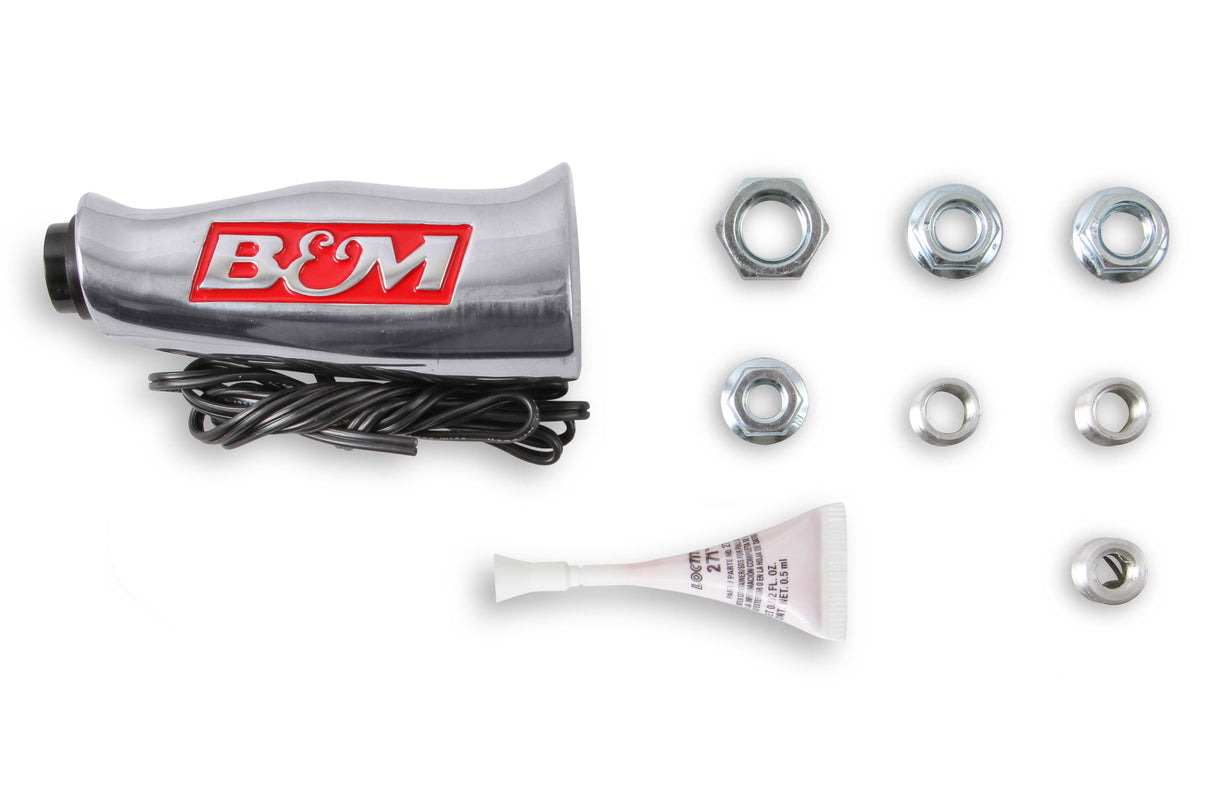 B&M Universal T-Handle - Brushed with 12V Switch - 80658