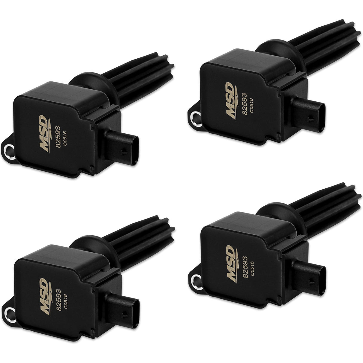 MSD Ignition Coil - Ford EcoBoost - 2.0L/2.3L L4 - Black - 4-Pack - 825943