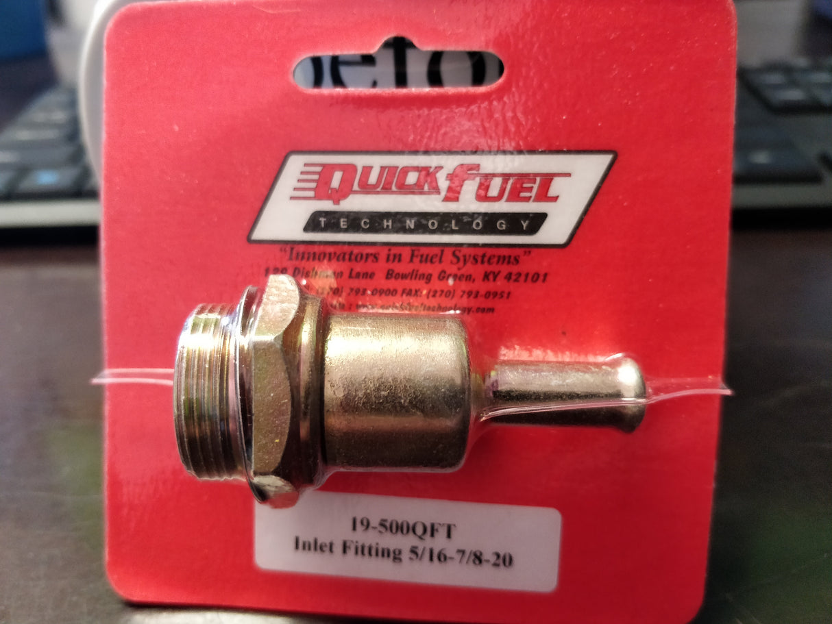 Quick Fuel 7/8-20 fuel inlet 5/16" Barb - 19-500QFT