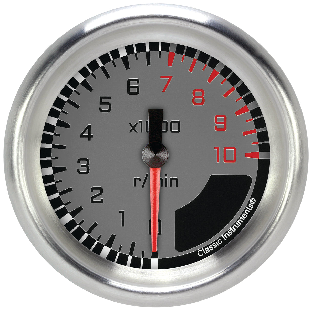 Classic Instruments AutoCross Gray 2-5/8" Tachometer Gauge - AX383GAPF