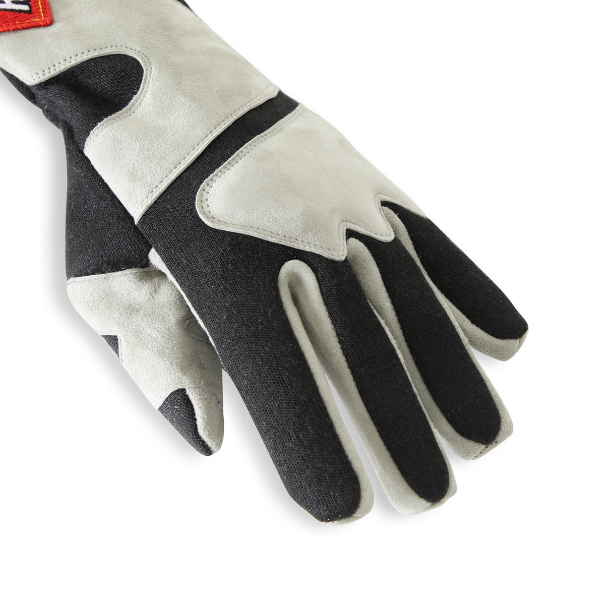 Racequip SFI 3.3/5 Black / Gray Long Gauntlet Nomex Race Gloves - Medium - 358603RQP