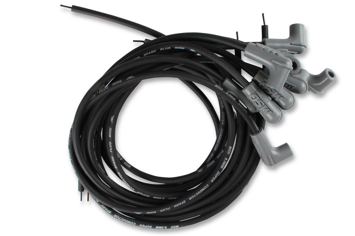 MSD Black Super Conductor Universal 8 Cyl, 90° Plug/90° Plug - 31223