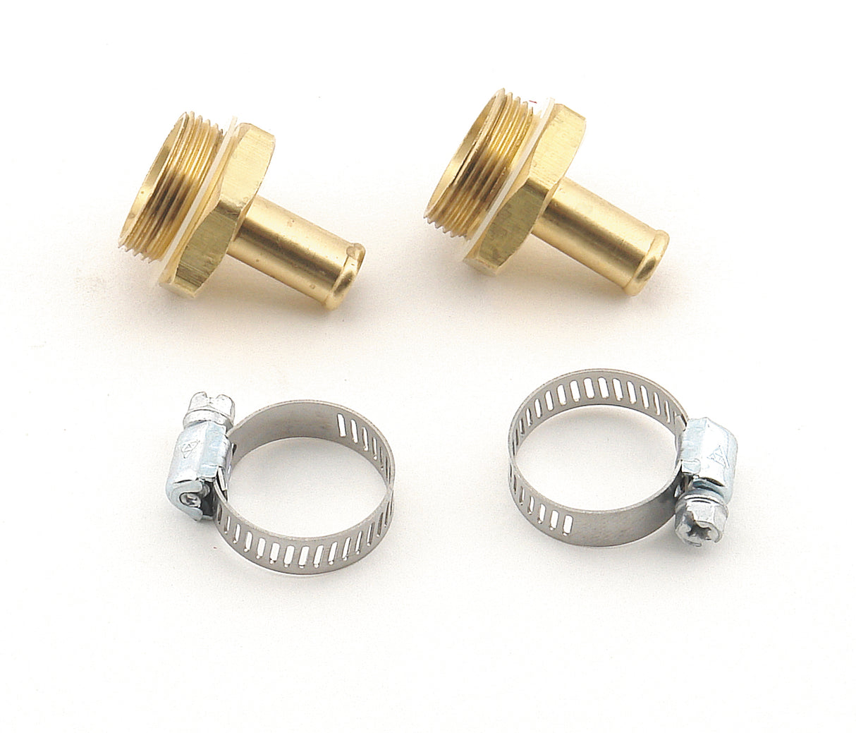 Mr Gasket Carburetor Inlet Fittings - 7/8-20 Male To 3/8 Inch Hose Barb - Brass - 1543