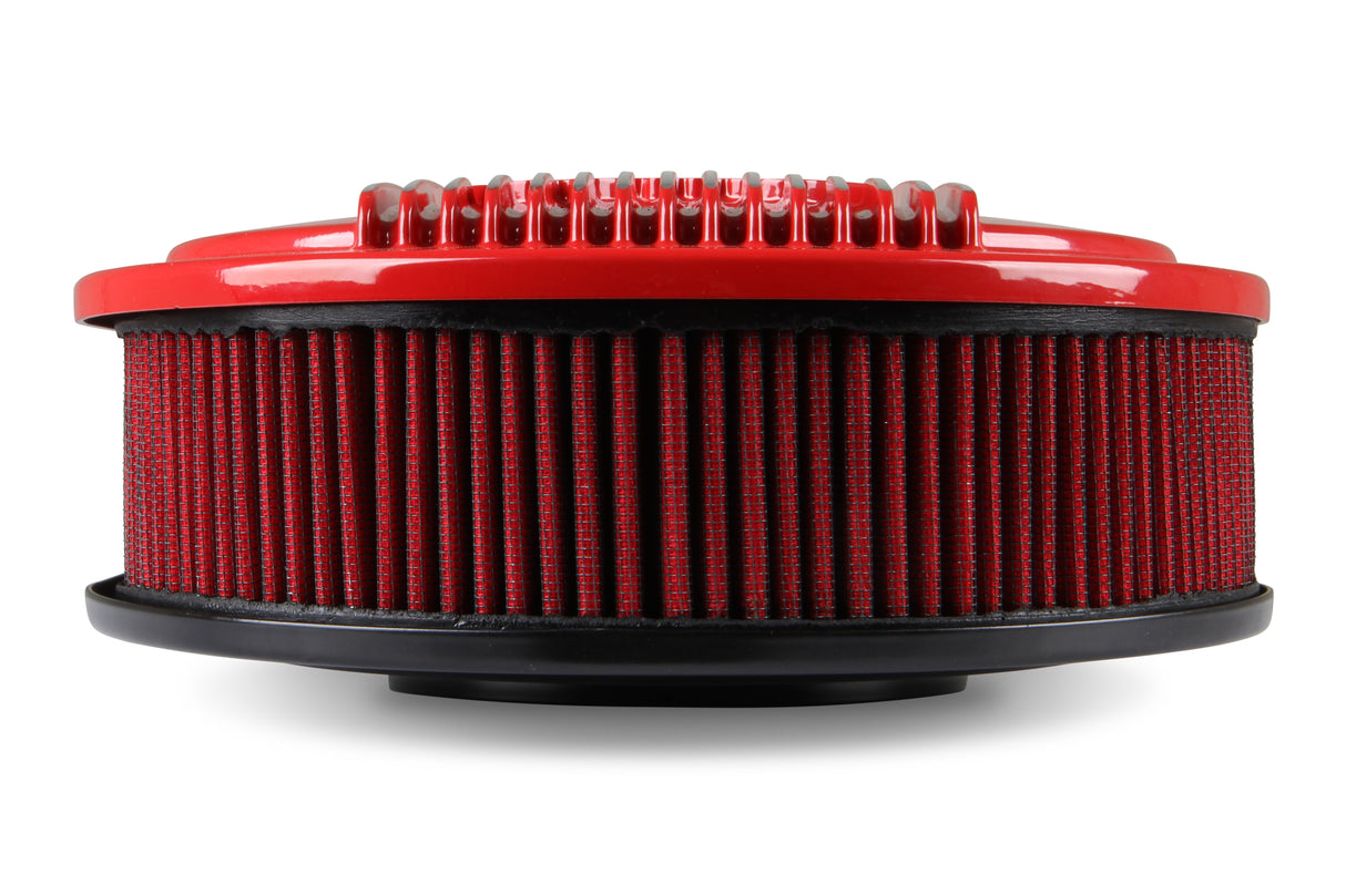 Holley 120-404 Vintage Series Oval Air Cleaner - Gloss Red Machined