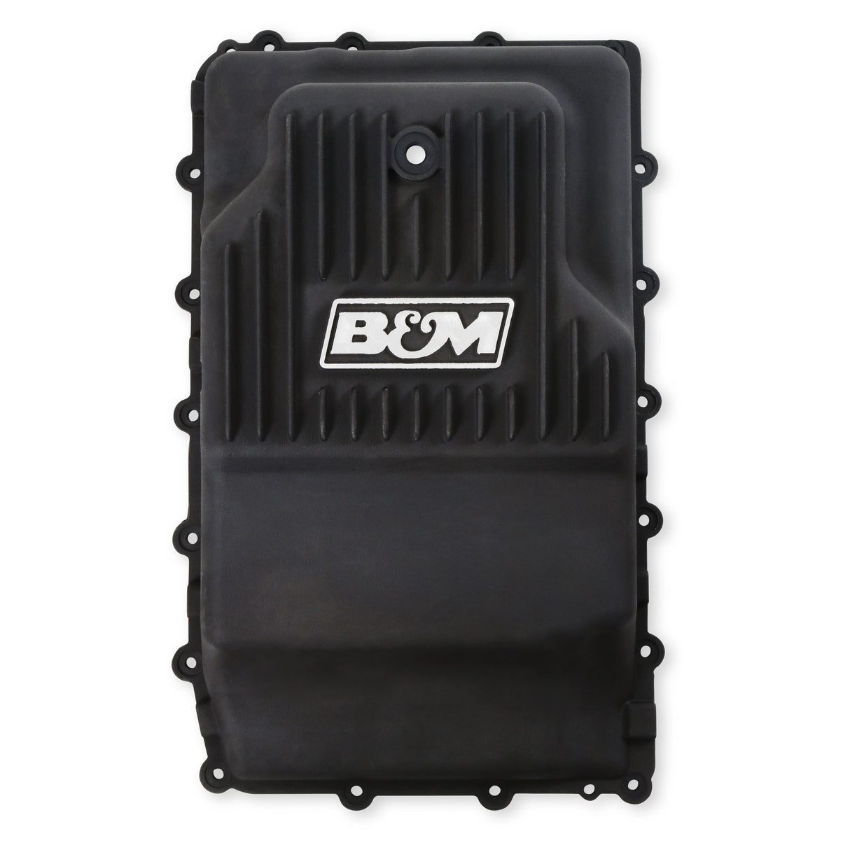 B&M Hi-Tek Heavy-Duty Deep Transmission Pan - Ford 10R80 - Aluminum - Black - 71400