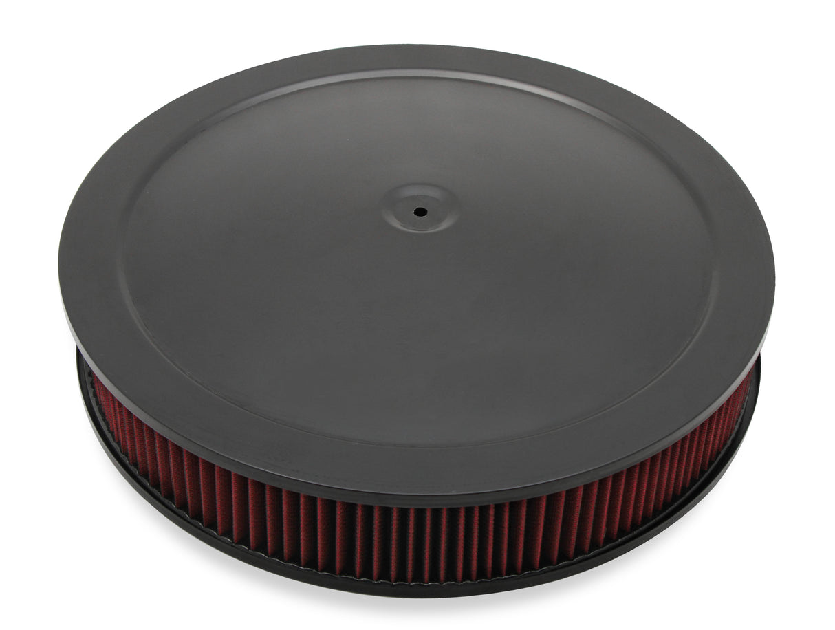 Holley 120-4630 4500 drop base air cleaner black w/3" red washable gauze filter