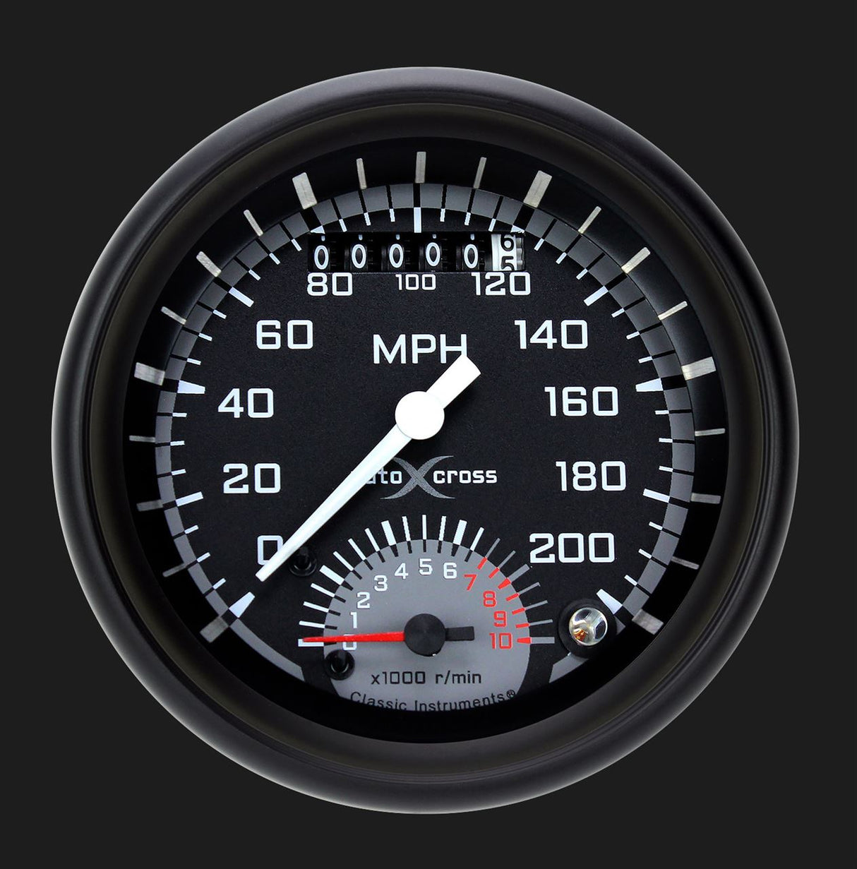 Classic Instruments AutoCross Gray 3 3/8" Ultimate - AX20GBLF