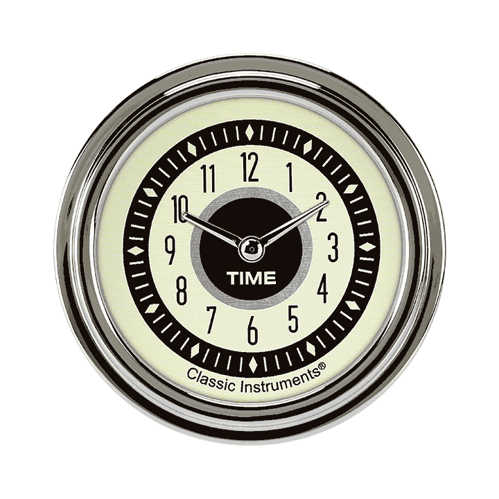 Classic Instruments Nostalgia VT 2 5/8" Clock - NT92SLC