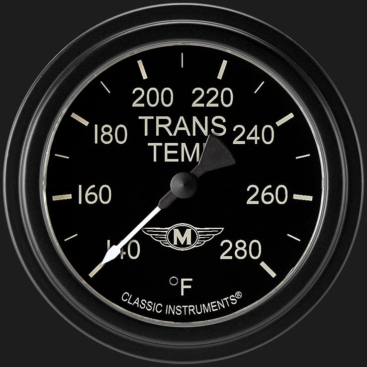 Classic Instruments Moal Bomber 2 5/8" Transmission Temperature Gauge - MA327BLF