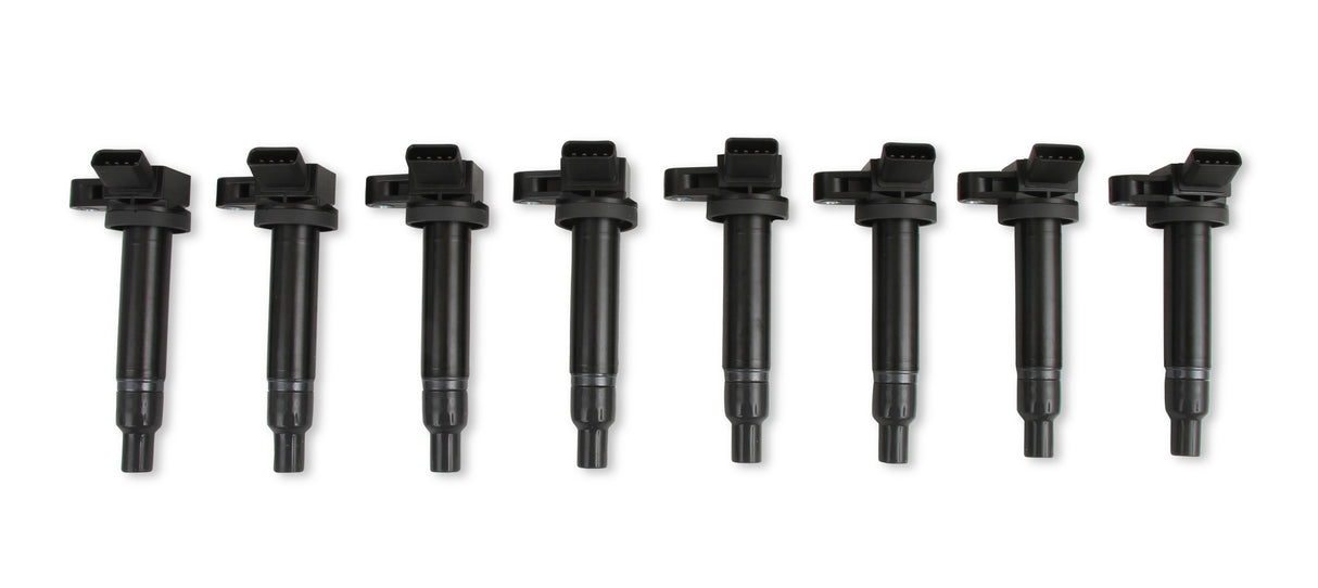 ACCEL Ignition Coils - 1998-2010 Toyota, 4.7L/Lexus 4.3L, V8 Engines, 8-Pack, Black - 140083K-8