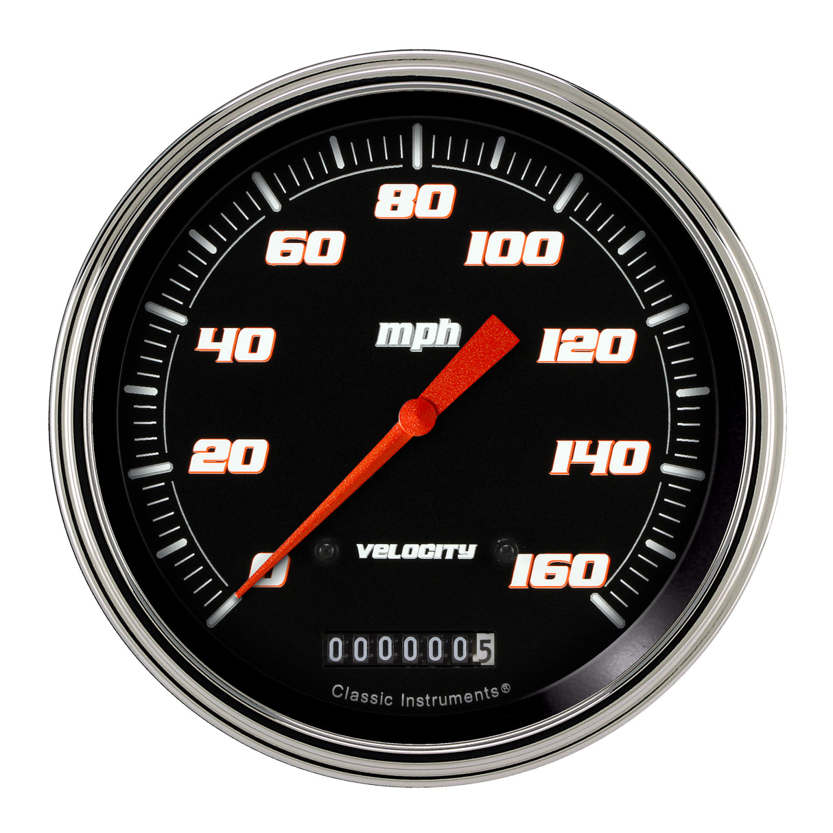 Classic Instruments VELOCITY BLACK 5IN SPEEDO 160MPH - VS56BSLF