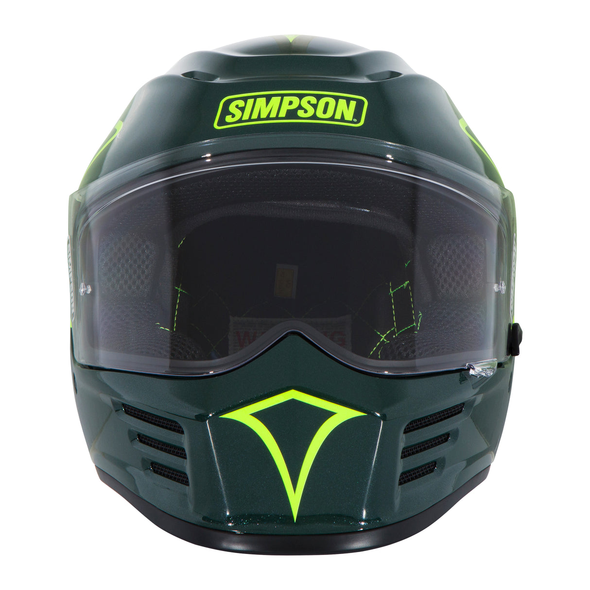 Simpson Motorcycle Speed Bandit Helmet - 12 O'clock Green - Extra Large - SPB127XL