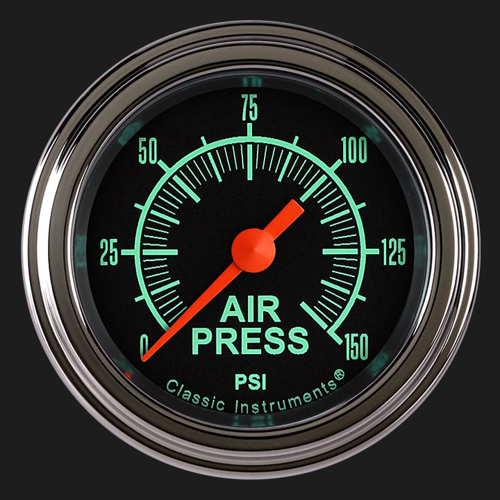 Classic Instruments G/Stock 2 1/8" Air Pressure Gauge - GS118SLF