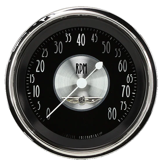 Classic Instruments All American Tradition 3 3/8" Tachometer - AT80SHC
