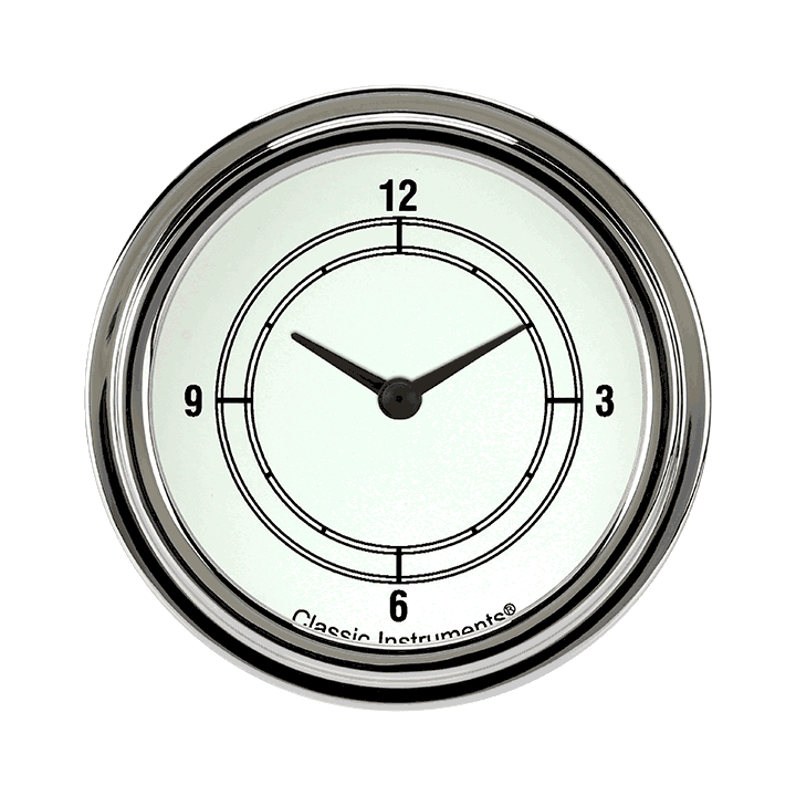 Classic Instruments Classic White 2 5/8" Clock - CW92SLF
