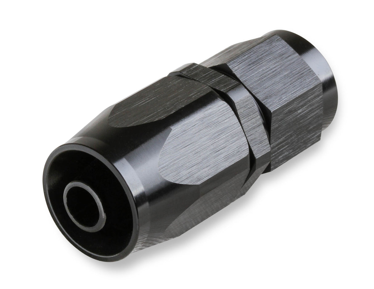 Mr Gasket -6 AN Straight Swivel Hose End - Black - 220106-BL
