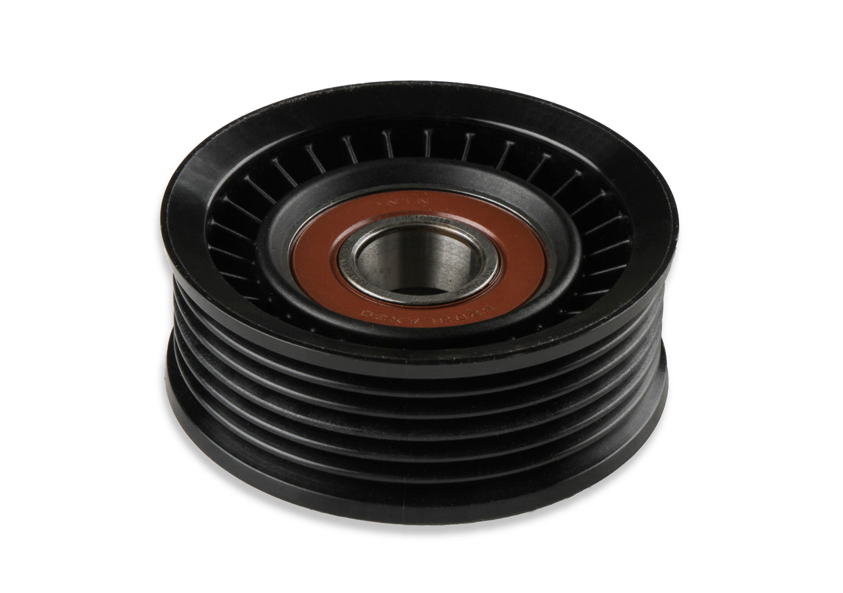 Holley 20-142P LS High-Mount A/C Accessory Drive Kit - Includes SD7 A/C Compressor, Tensioner, & Pulleys- Polished Finish