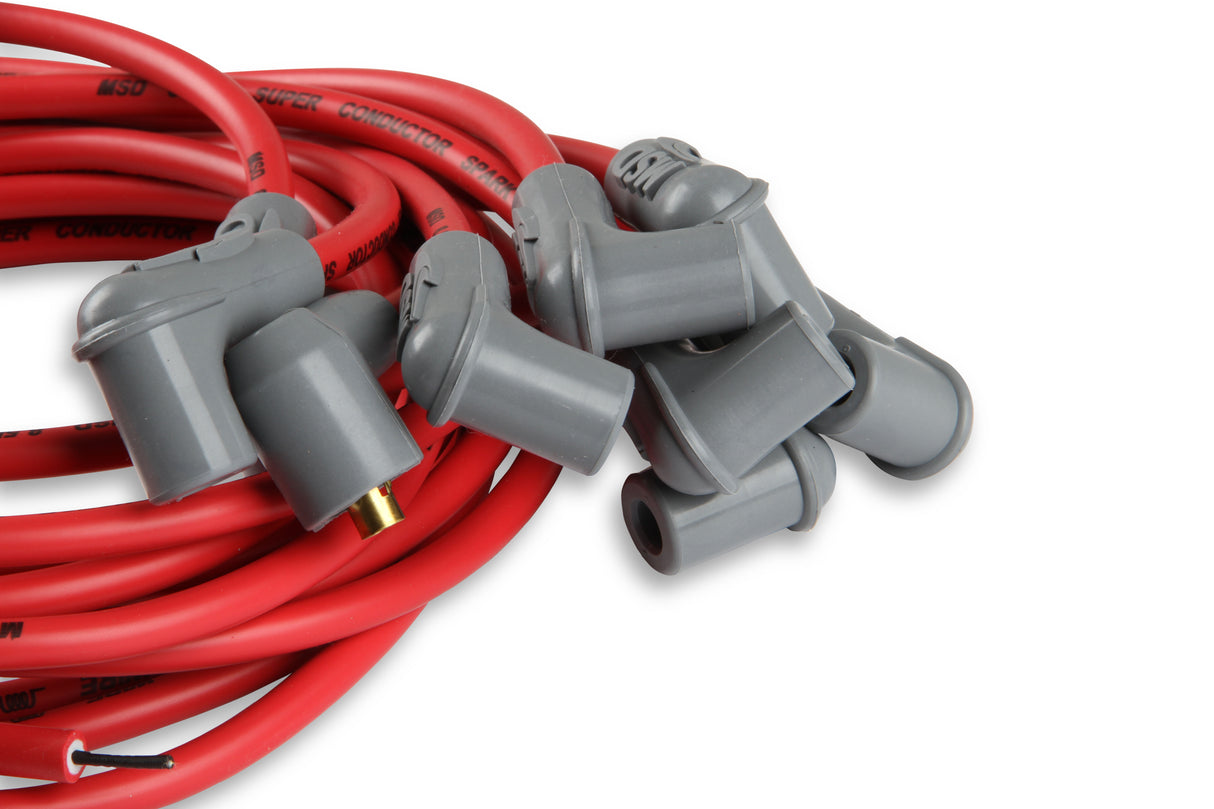 MSD Super Conductor Spark Plug Wire Set 8 Cyl 90° Plug, Socket/HEI Cap - 31239