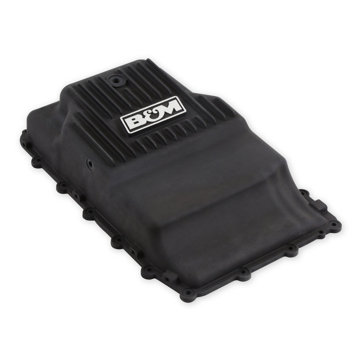 B&M Hi-Tek Heavy-Duty Deep Transmission Pan - Ford 10R80 - Aluminum - Black - 71400