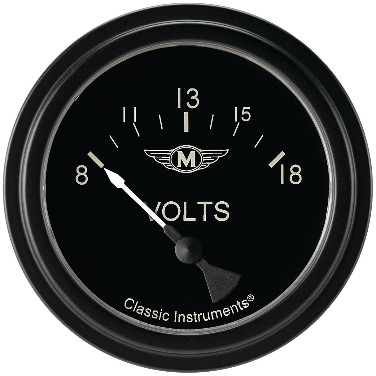 Classic Instruments Moal Bomber 2-5/8" Volt Gauge - MA230BLF