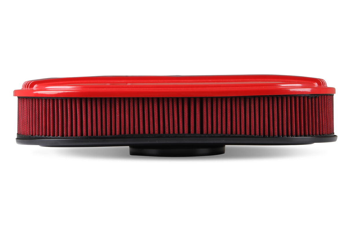 Holley 120-404 Vintage Series Oval Air Cleaner - Gloss Red Machined