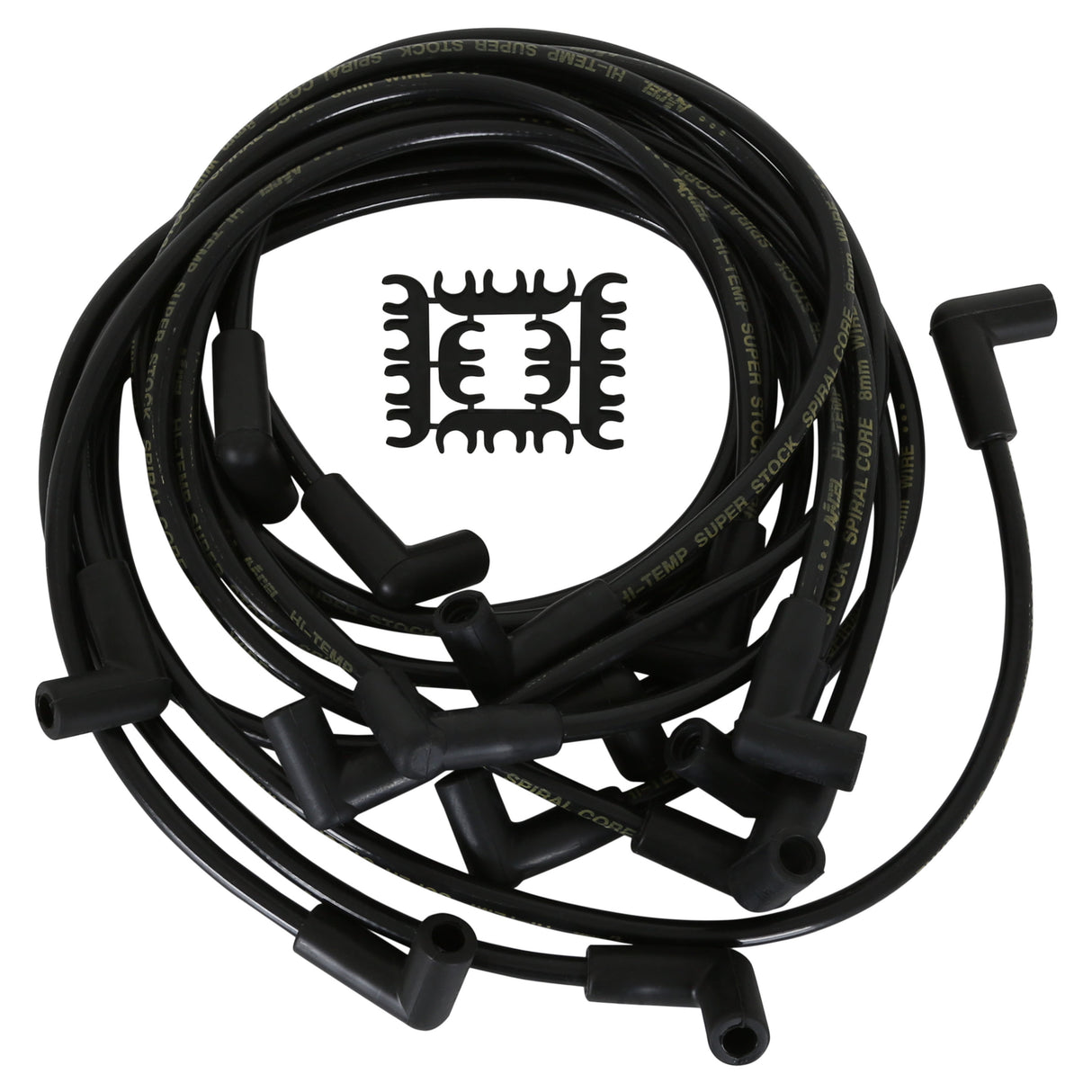 ACCEL Spark Plug Wires - 8mm SUPER STOCK SPIRAL CUST BK - 5050K