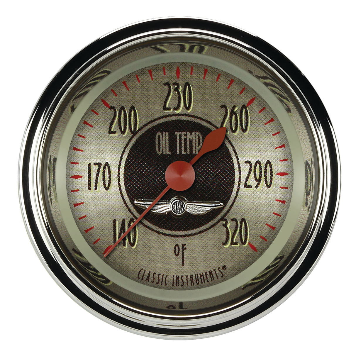 Classic Instruments All American Nickel 2 1/8" Oil Temperature Gauge - AN128SHC