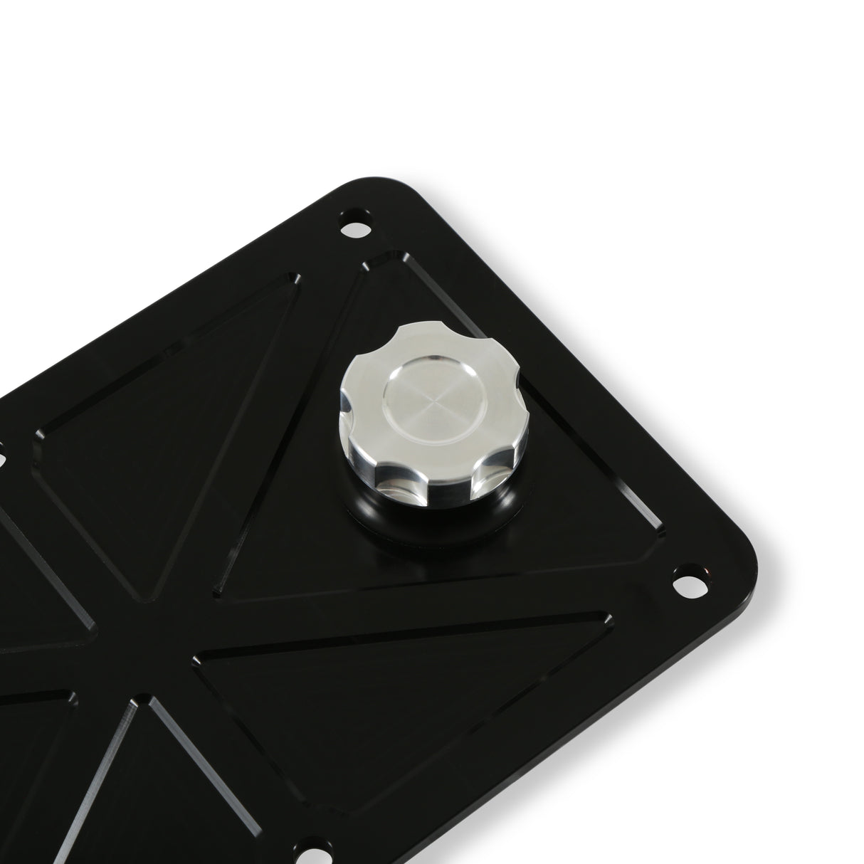 Holley 241-362 LS Valley Cover with Oil Fill - Black Billet