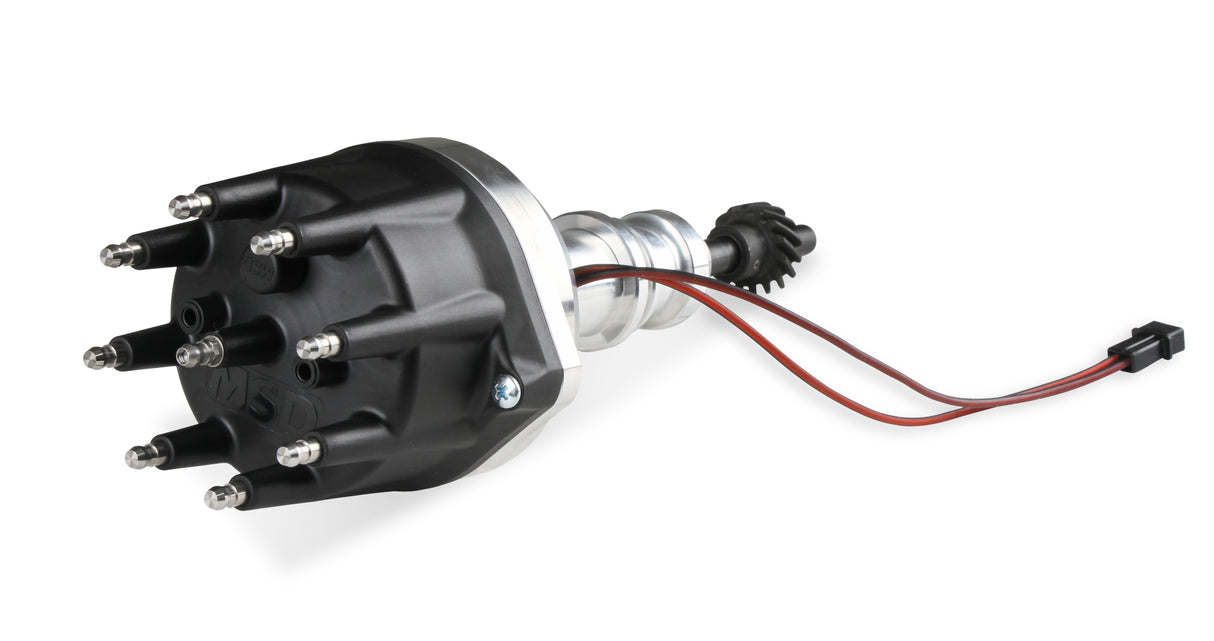MSD Distributor Ford 289-302, Pro Billet, Small Black Cap, Steel Gear - 857951