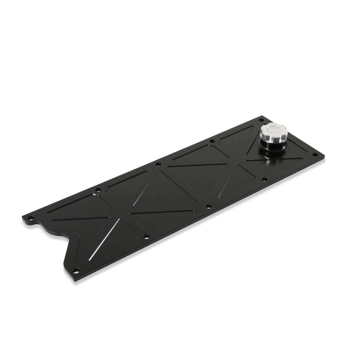 Holley 241-369 LS Valley Cover with Oil Fill - Black Billet