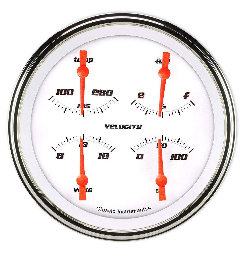 Classic Instruments VELOCITY WHITE 5IN QUAD 240-33 - VS75WSLF