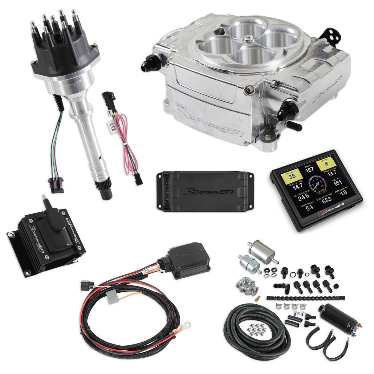 Holley 550-510-3PK-SBC Sniper 2 EFI Bundle with HyperSpark Ignition System