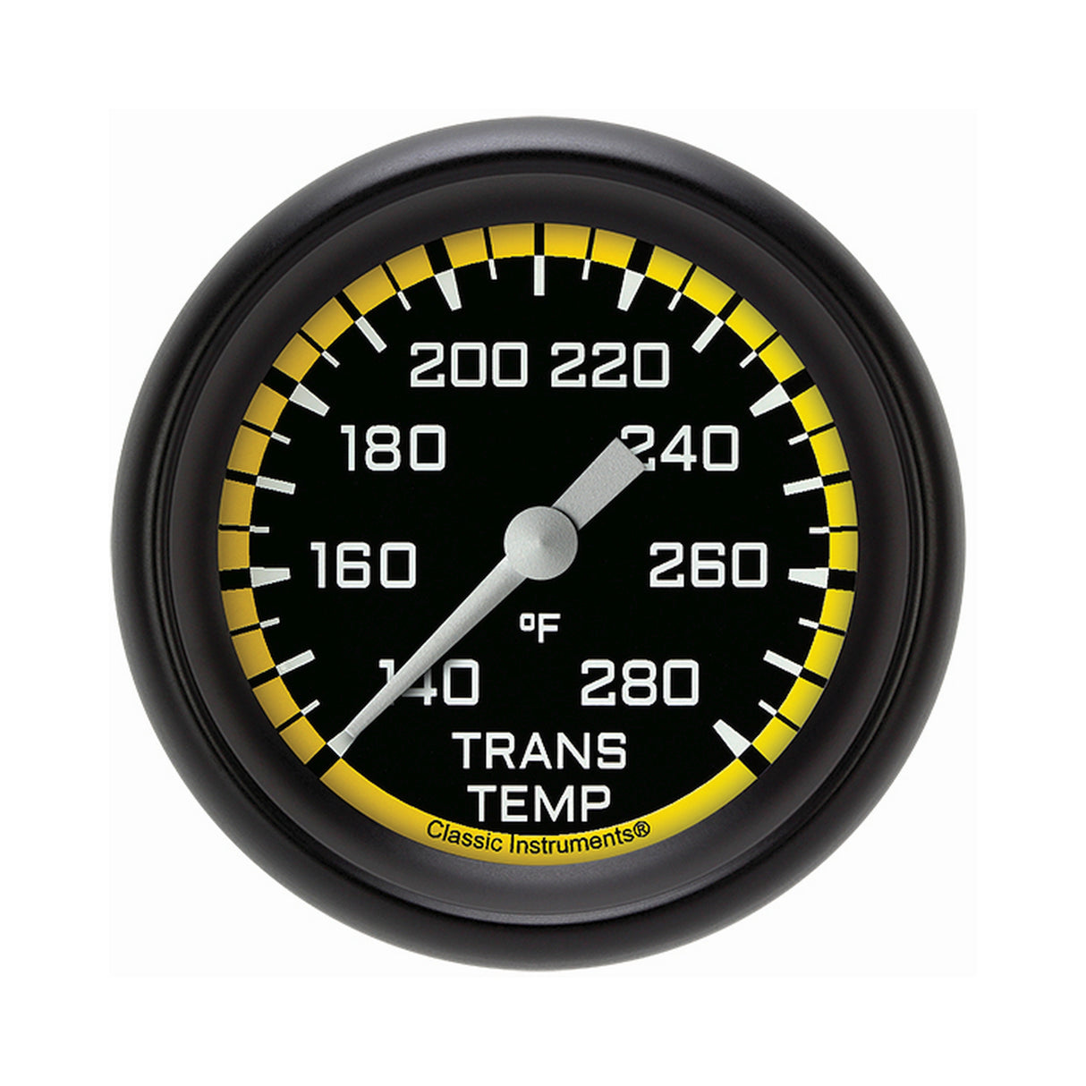 Classic Instruments Autocross Yellow 2 5/8" Transmission Temperature Gauge - AX327YBPF