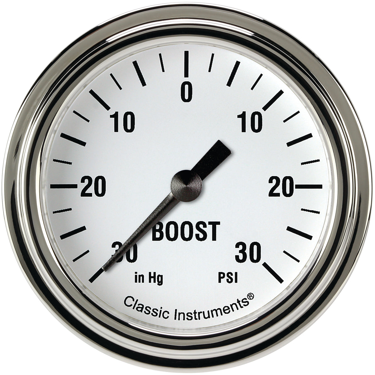 Classic Instruments White Hot 2 5/8" Boost/Vac Gauge - WH341SLF
