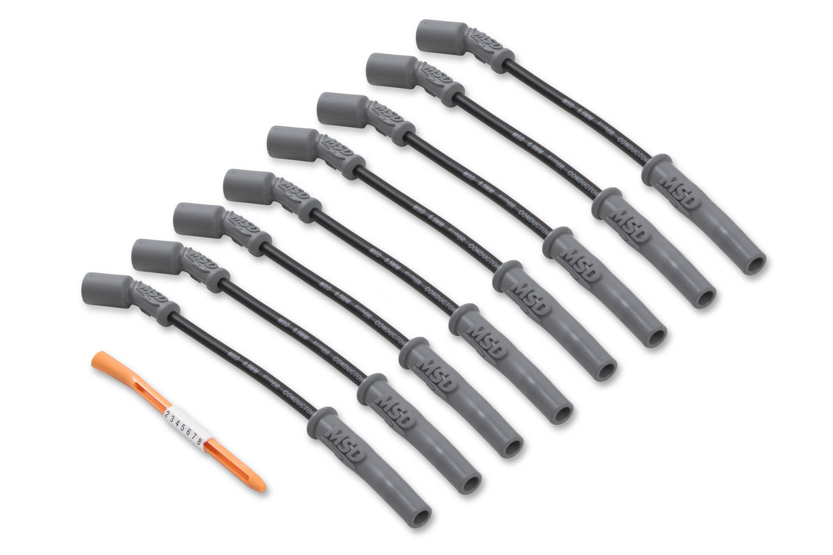 MSD Super Conductor Spark Plug Wire Set - 99-13 GM Truck & SUV - Black - 32823