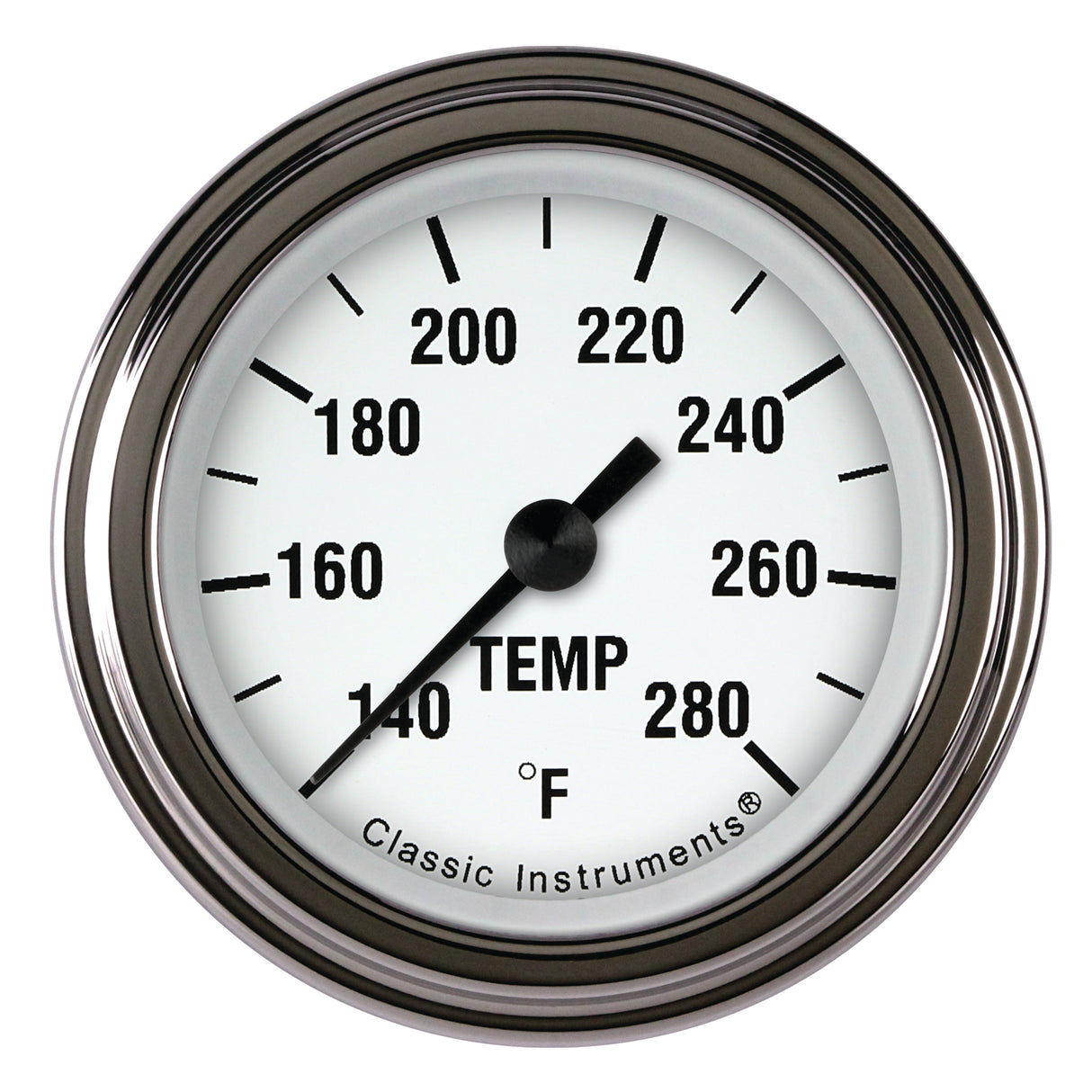 Classic Instruments White Hot 2 1/8" Full Sweep Water Temperature Gauge - WH126SLF-04