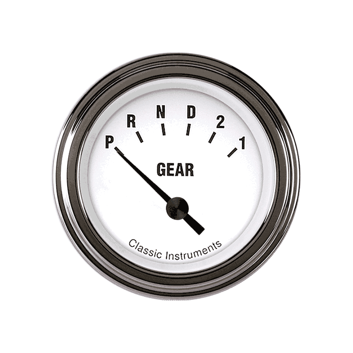 Classic Instruments White Hot 2 1/8" Gear Indicator - WH07SLF