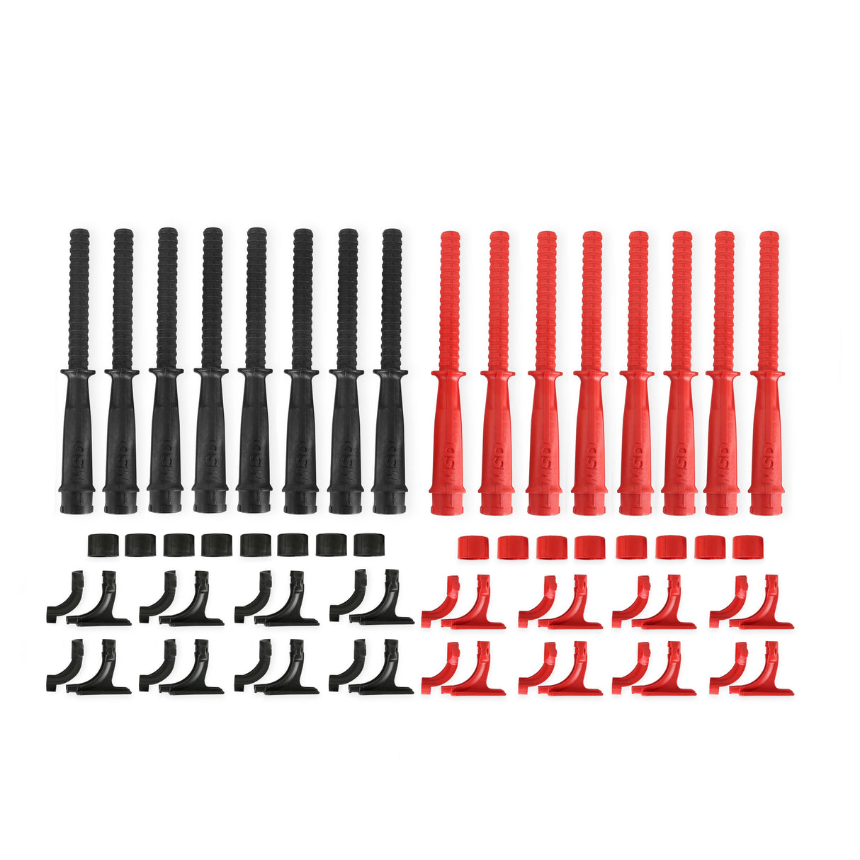 MSD Dual Plug Hemi Wire Set, Red and Black Super Conductor 8.5mm - 31559