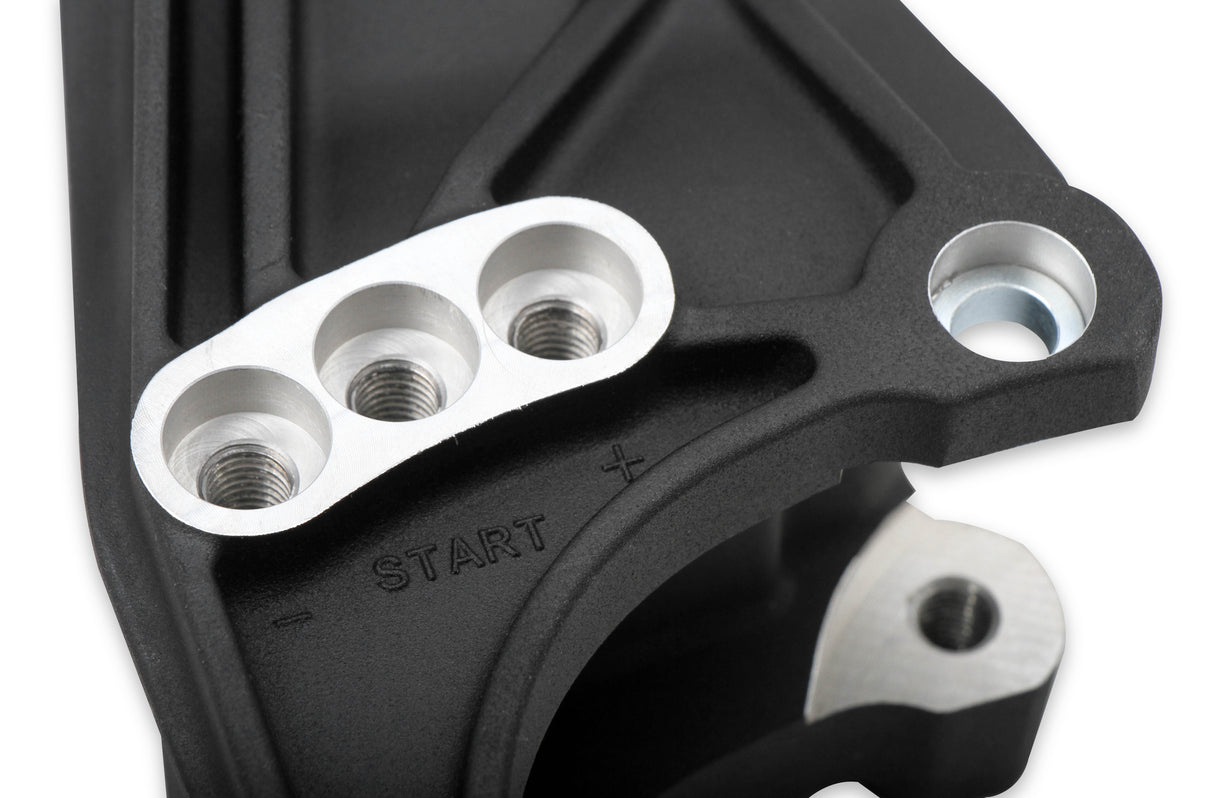 Holley 20-155BK Low-Mount LS Accessory Drive Bracket - Driver's Side P/S & Alt Bracket Black