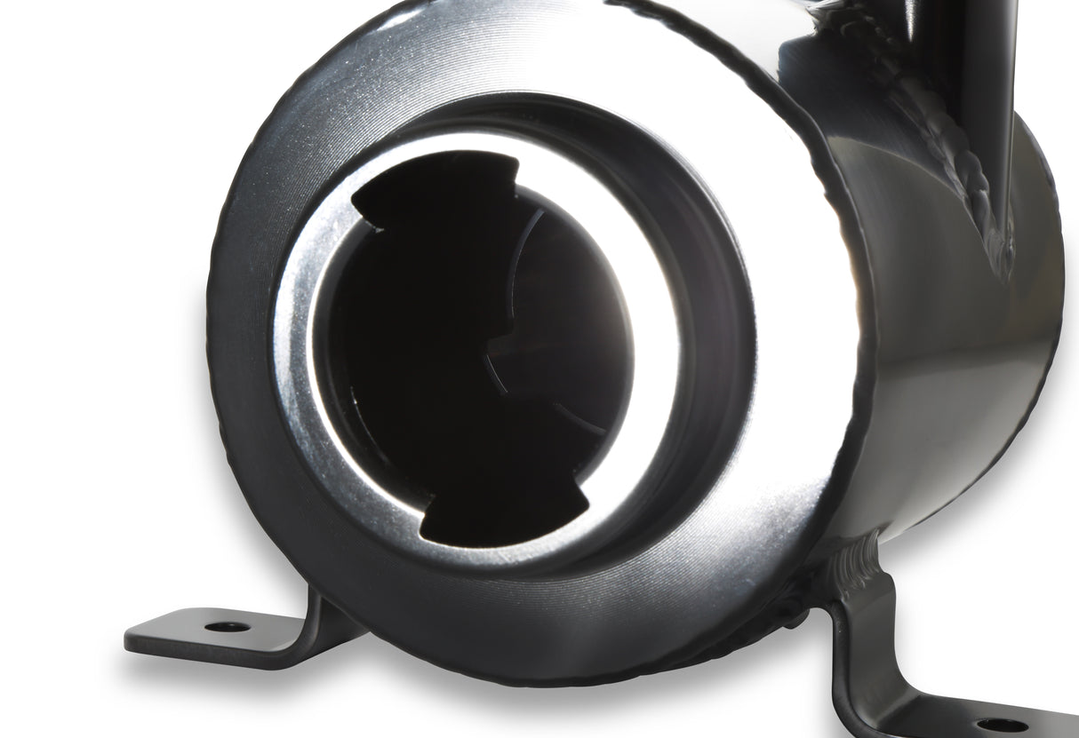Holley 198-212 Power Steering Remote Reservoir - Black Aluminum with Bracket