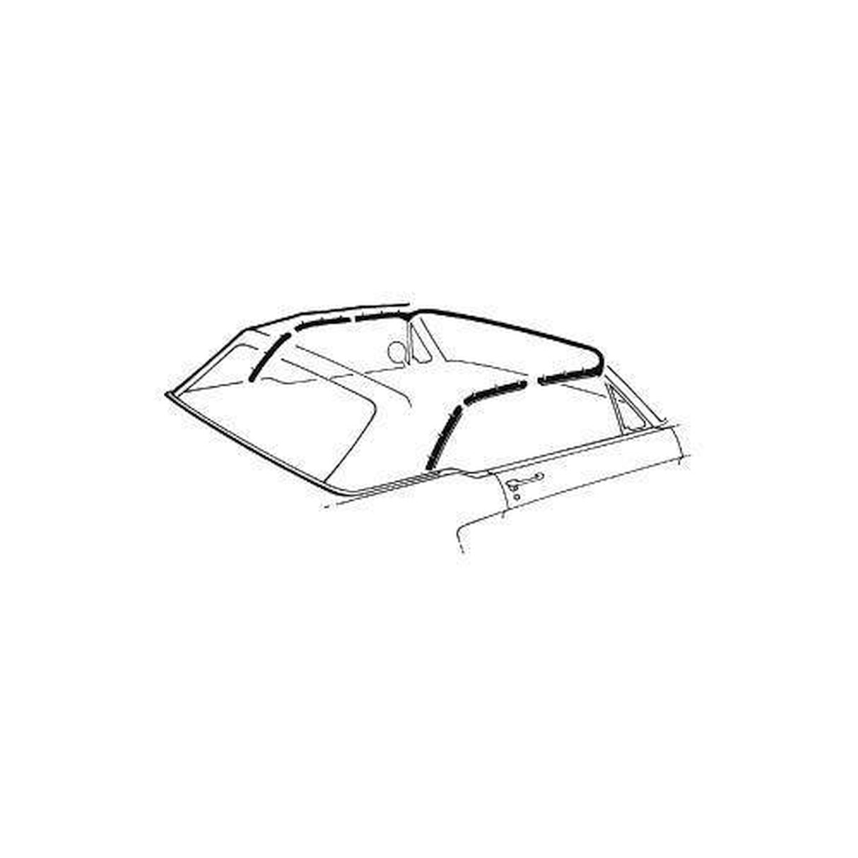 Scott Drake 65-68 Convertible Top Seal Kit - C5ZZ-7653986-K