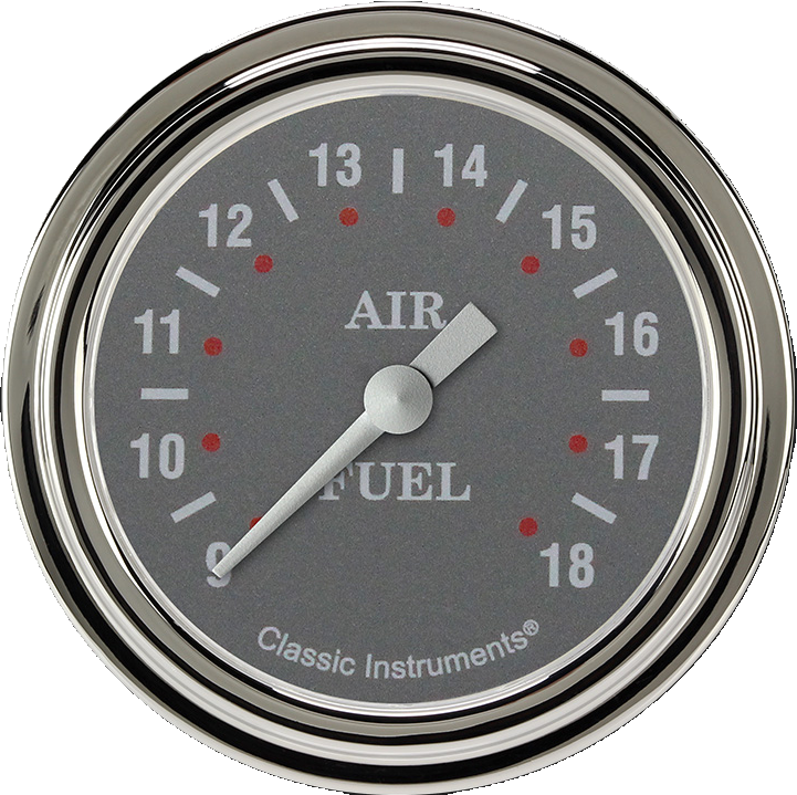 Classic Instruments Silver Gray 2 5/8" Air Fuel Ratio Gauge - SG394SLF