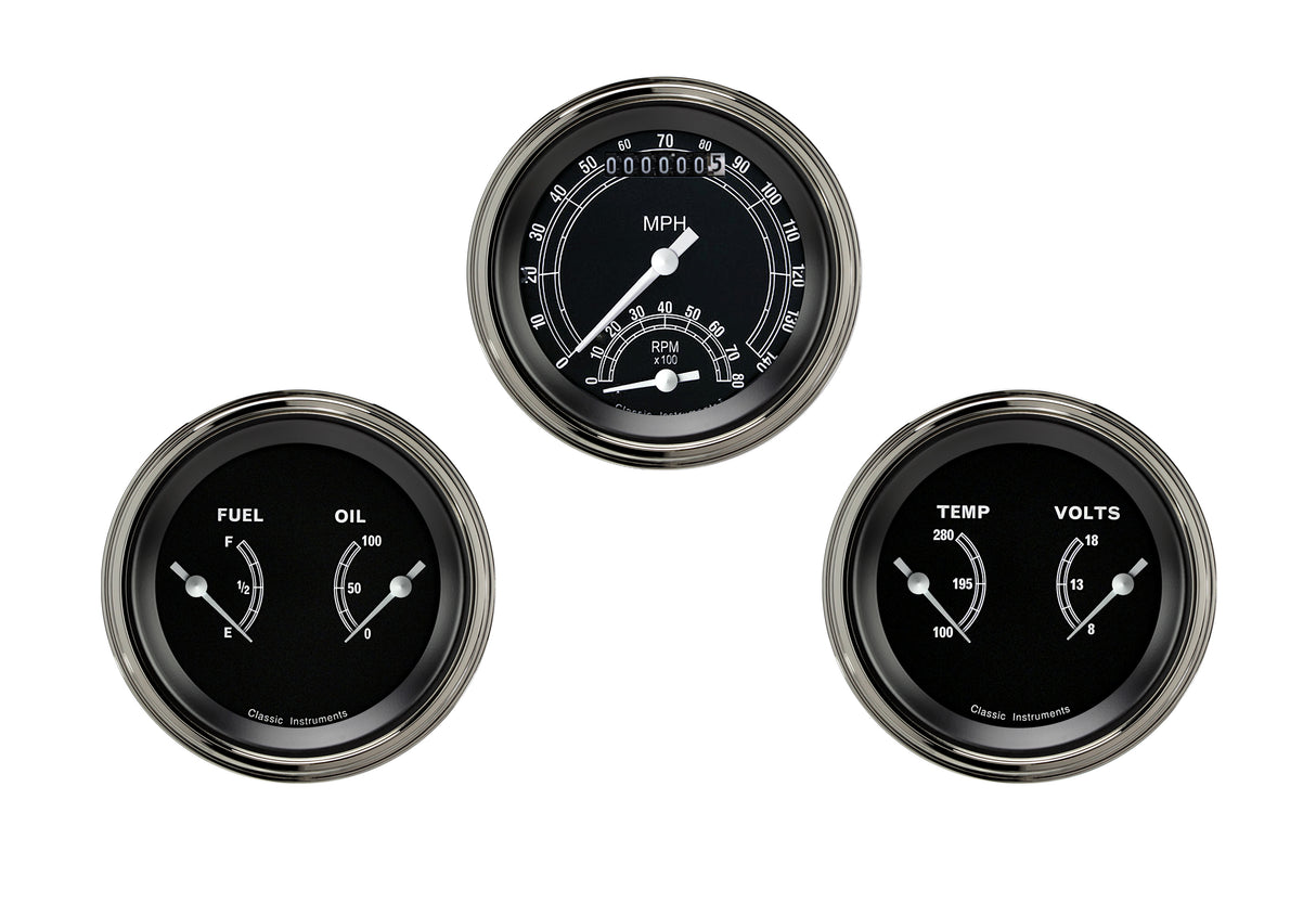 Classic Instruments Traditional Series Three Gauge Set - TR34SLF