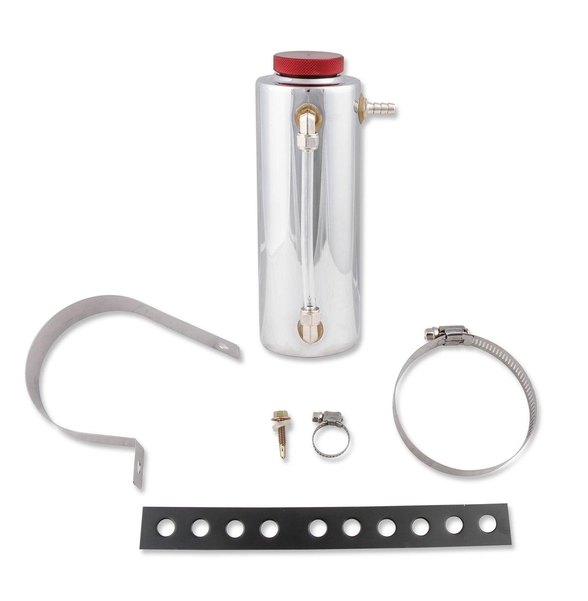 Mr Gasket Radiator Fluid Reservoir / Recovery Tank - Polished Aluminum - 9135